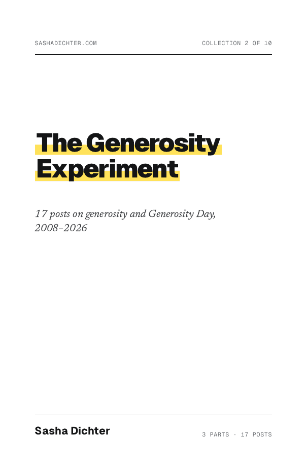 Cover of The Generosity Experiment