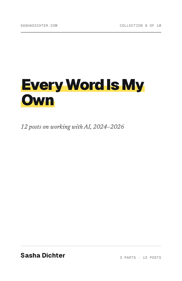 Cover of Every Word Is My Own