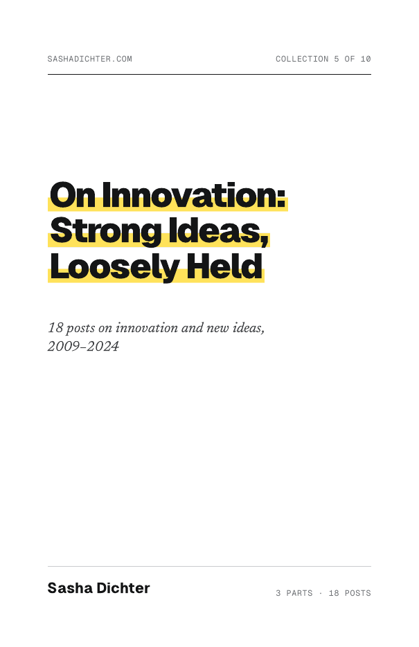 Cover of On Innovation: Strong Ideas, Loosely Held